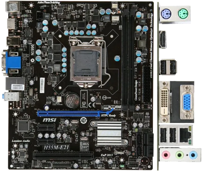 Ремонт материнских плат MSI H55M-E21 в сервисном центре FIX-MSI